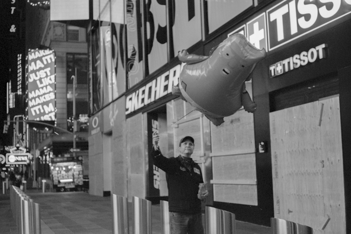 person holding a balloon